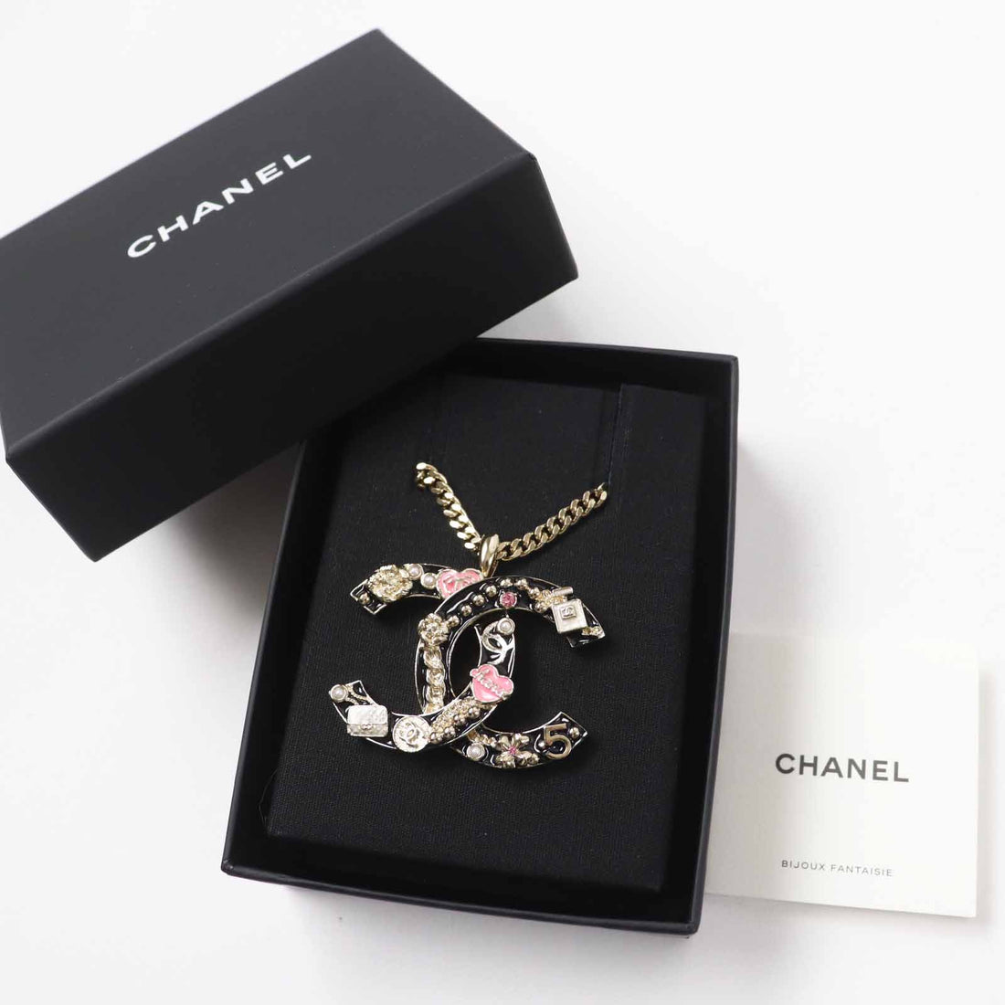 Chanel Camellia Perfume Bag Icon Design Necklace