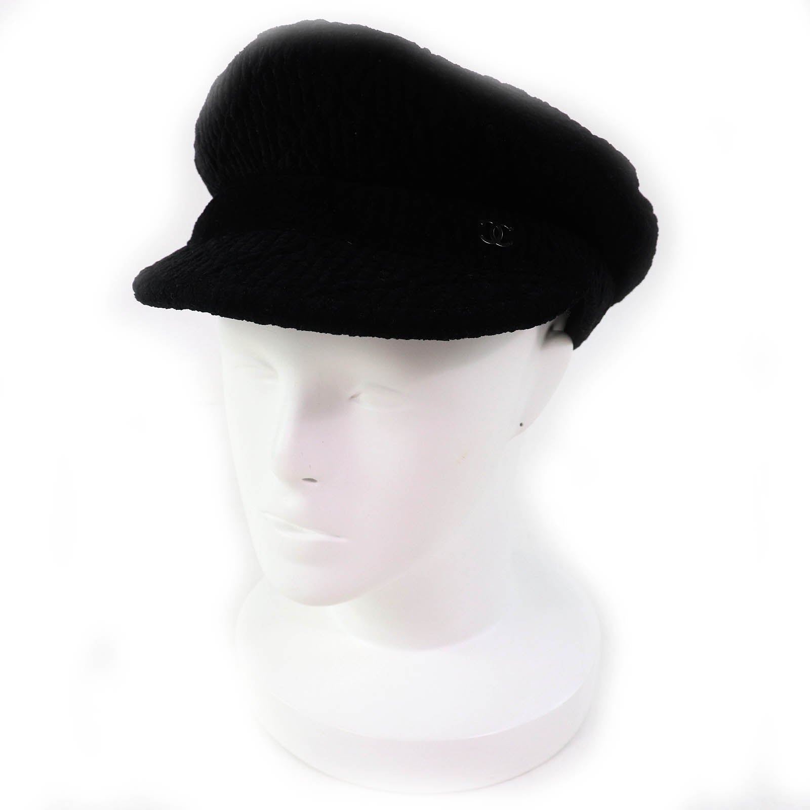 Chanel Casquette Silk Blend Tweed Newsboy Hat