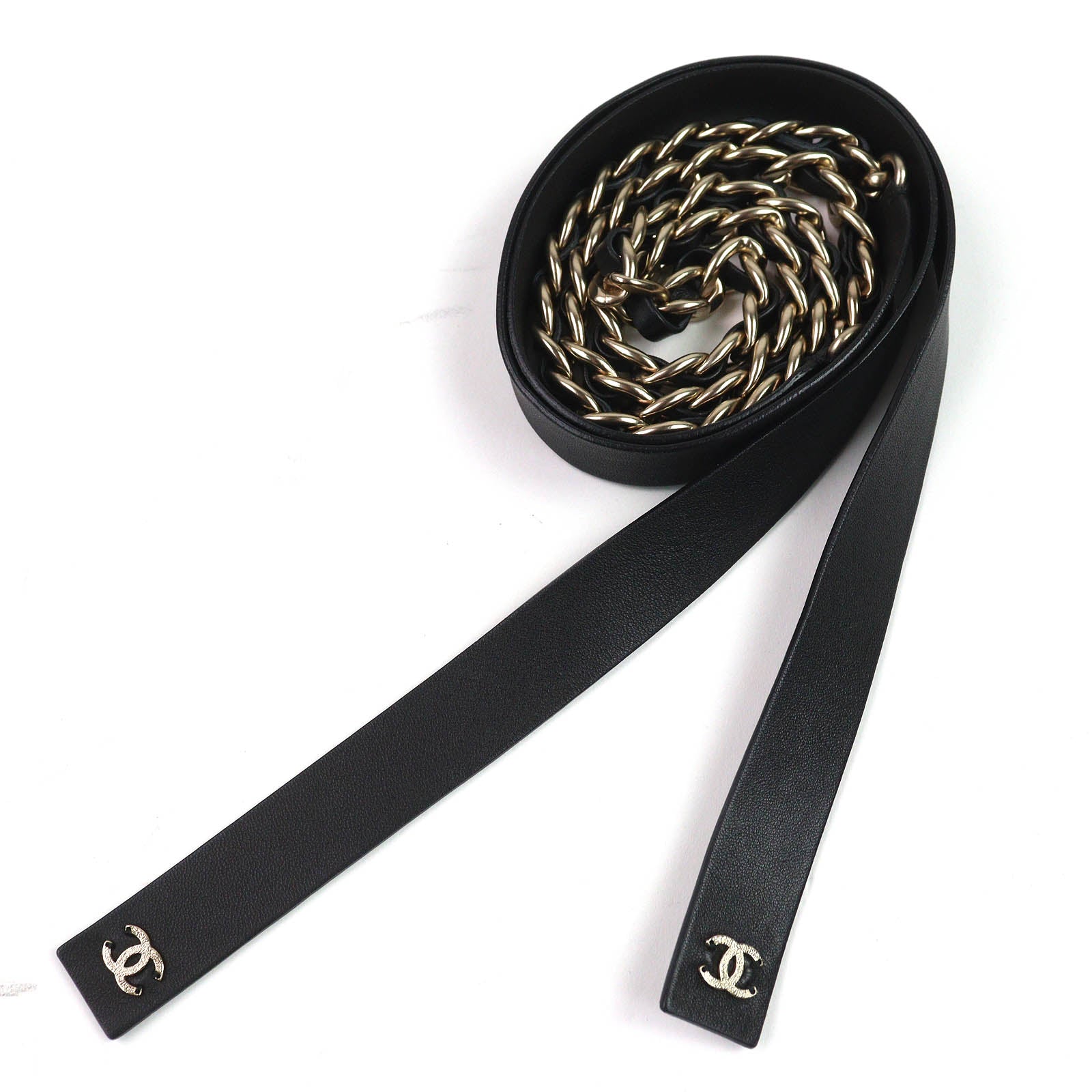 Chanel COCO Mark Chain Leather Belt