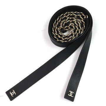 Chanel COCO Mark Chain Leather Belt