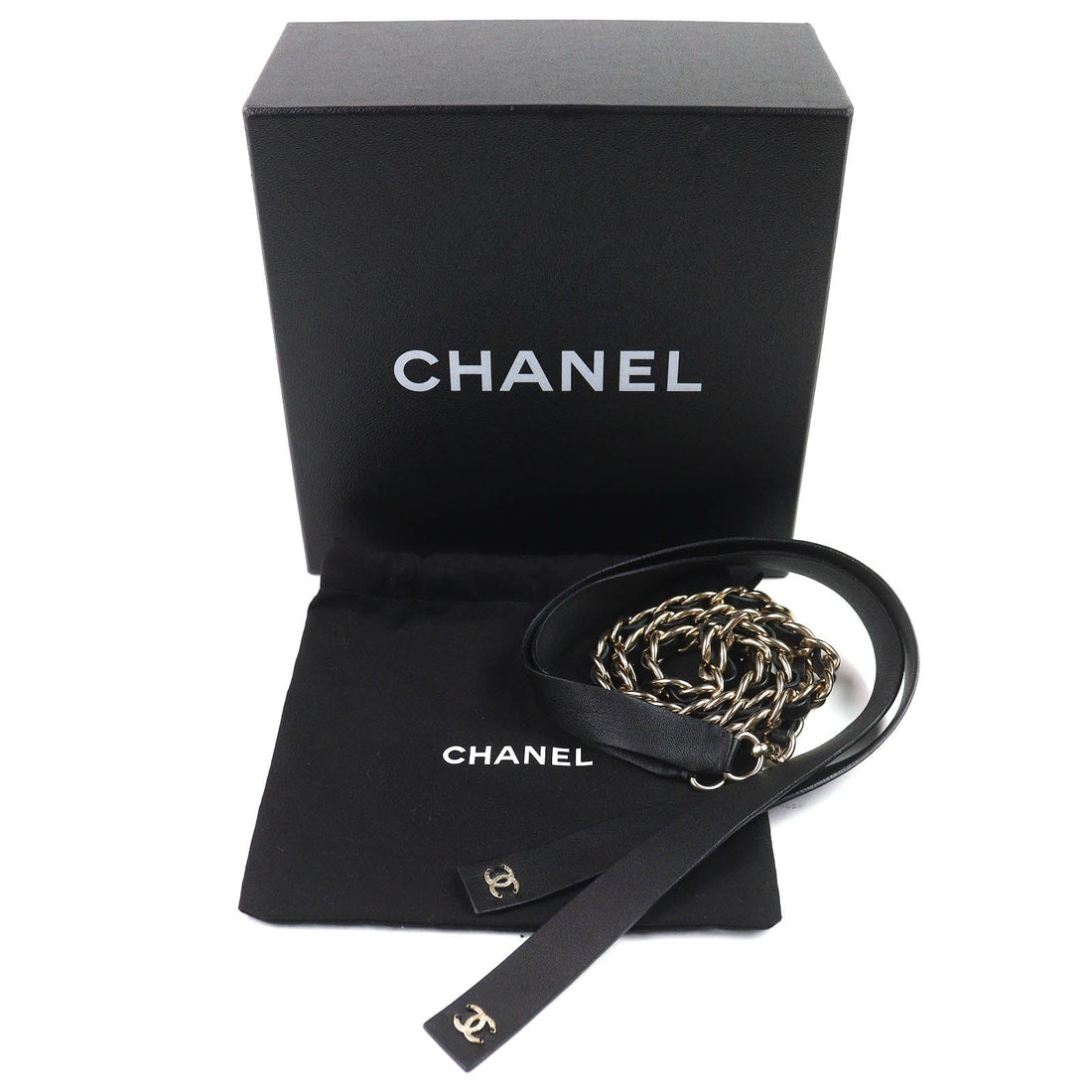 Chanel COCO Mark Chain Leather Belt