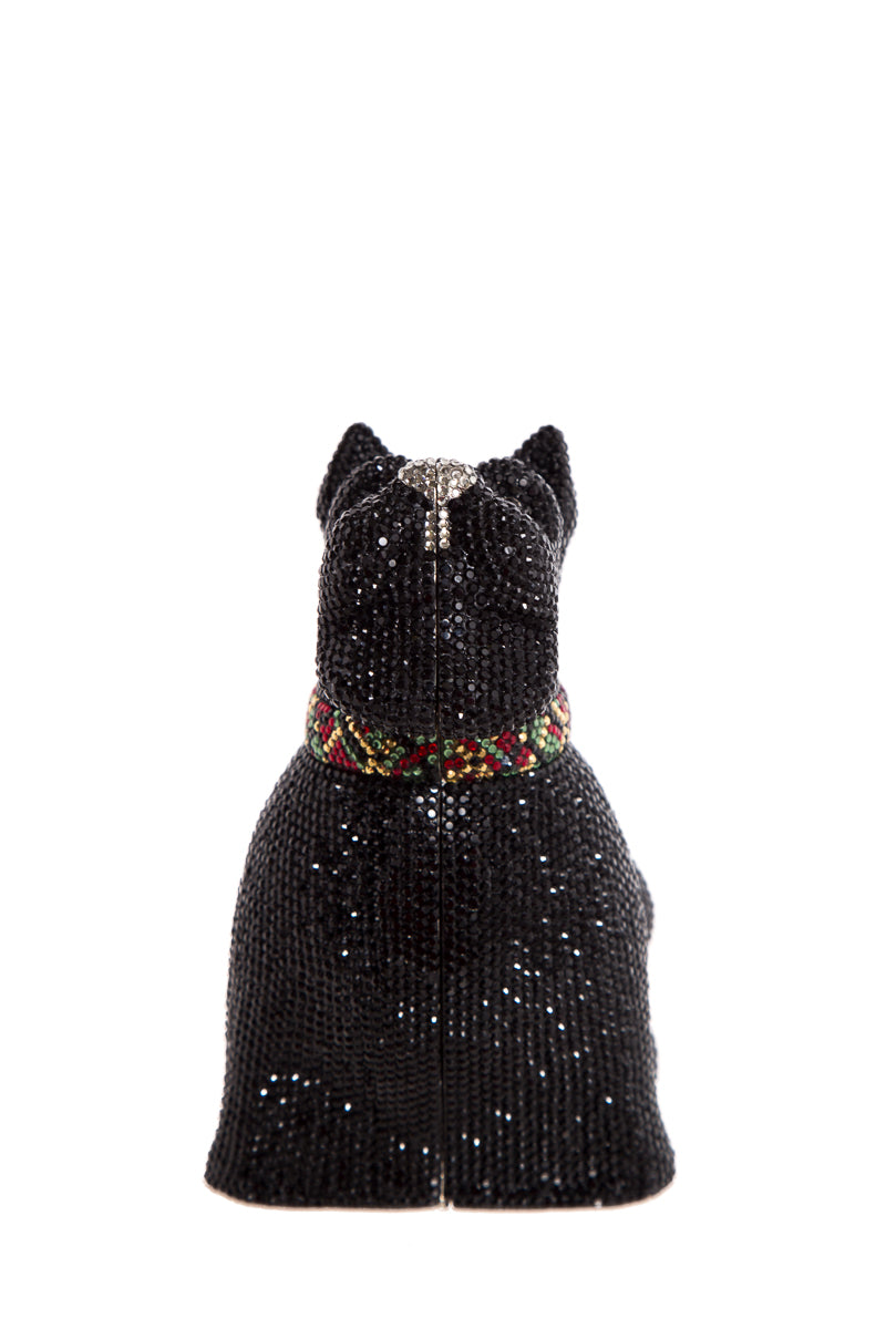 Judith Leiber Black Crystal Scottish Terrier Clutch