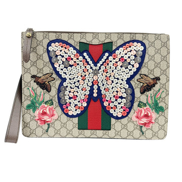 Gucci  Pvc Leather Clutch Bag