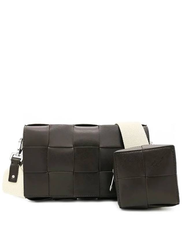 Bottega Veneta Cassette Versatil Strap Cross Bag Brown