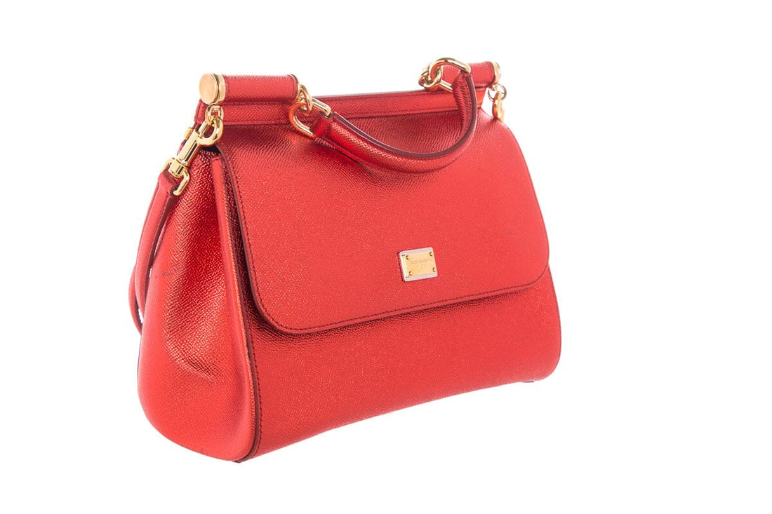 Dolce & Gabbana Dauphine Red Iridescent Handbag