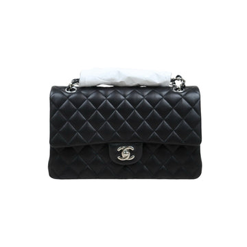 Excellent?Rank SA?? Full Set  CHANEL  Lamb Skin Matrasse Double Flap 25 Shoulder Bag Black Made In 2017Year?S25071018
