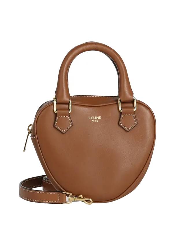CELINE Heart Petite Cross Bag Tan Shell