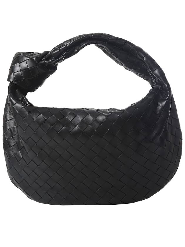 Bottega Veneta Teen Jodie Intrecciato Leather Tote Bag Black