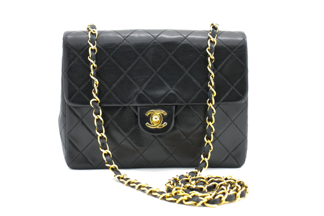 Top Quality Chanel Mini Square Small Chain Shoulder Bag Crossbody Black Quilt