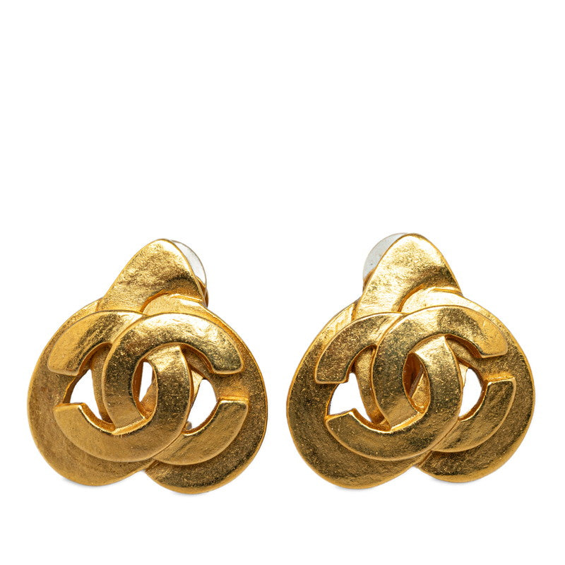 Chanel Vintage Coco Reversee Heart Motif Earrings G   Chanel