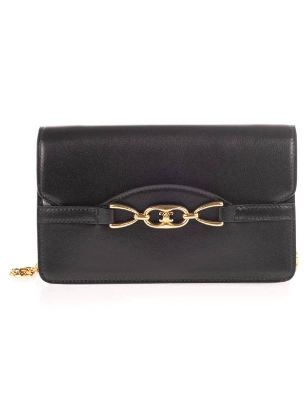CELINE Chain Wallet Cross Bag Black