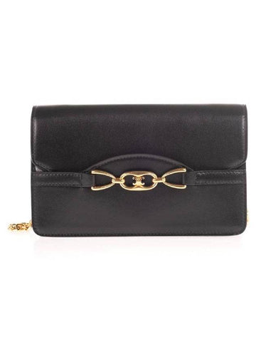 CELINE Chain Wallet Cross Bag Black