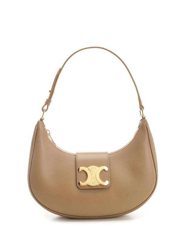 CELINE Ava Triomphe Smooth Calfskin Shoulder Bag Tan