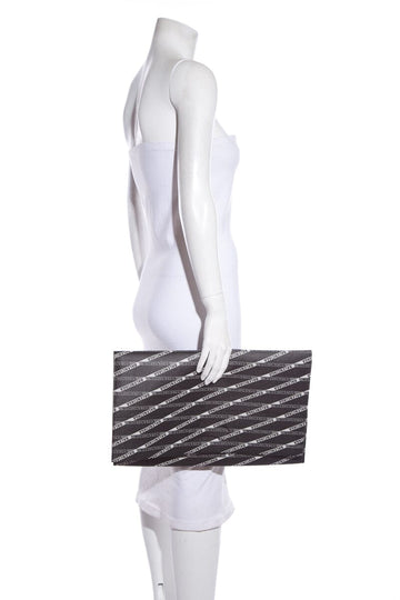 Balenciaga Gre & Black Logo Clutch