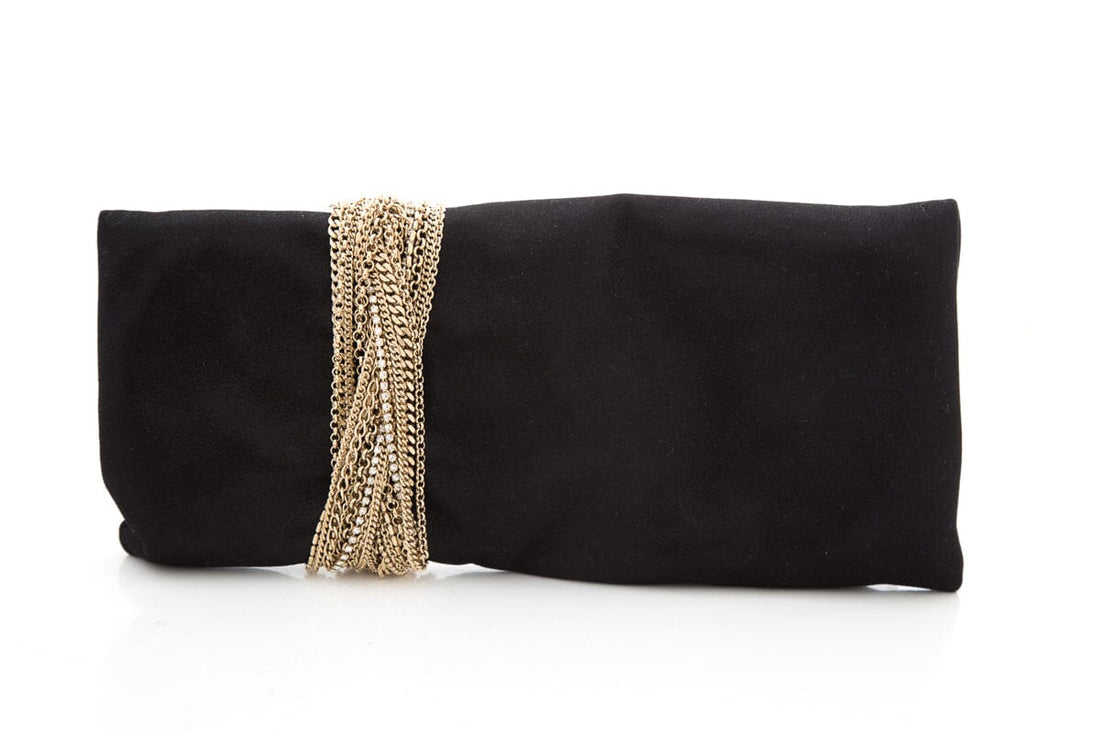 Jimmy Choo Black Fold Over Clutch