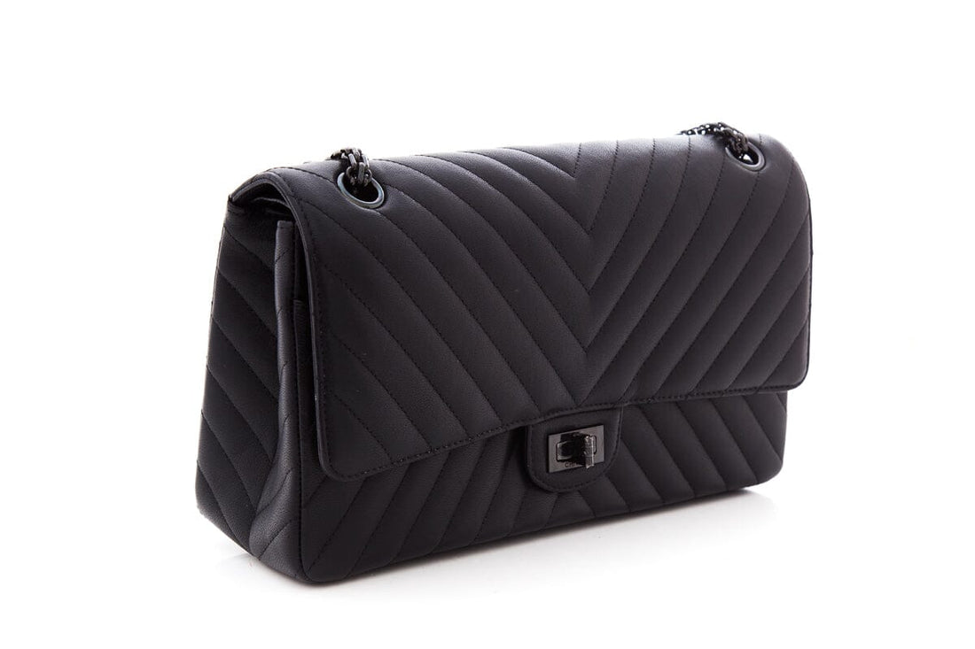 Chanel 2.55 Reissue 2016-2017  "SO Black" Chevron Handbag