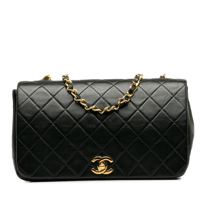 Chanel Mattress Chain houlder Bag Black Gold  Lady Chanel