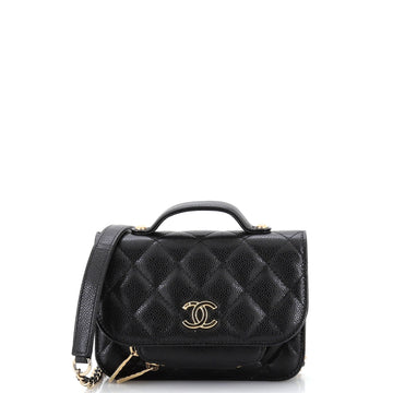 CHANEL Business Affinity Flap Bag Quilted Caviar Mini