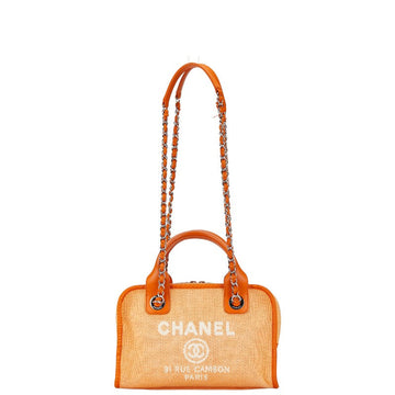 Chanel Canvas Leather Coco Mark Logo Handbag