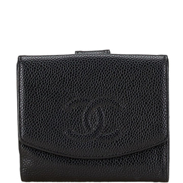 Chanel Caviar Skin Compact Wallet A13496