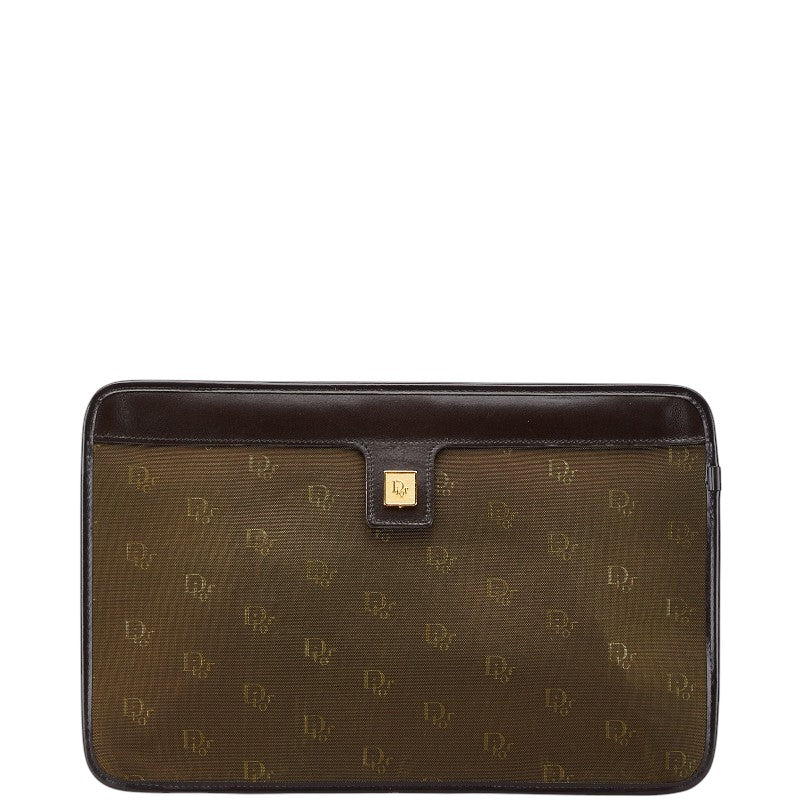 Dior Nylon Leather Clutch Bag