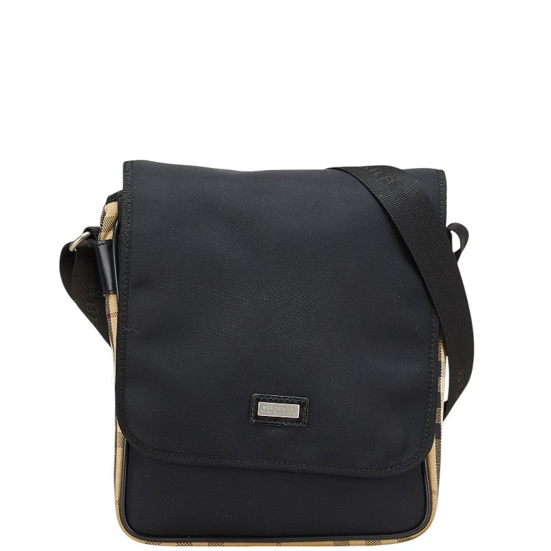 Burberry Nova Check Nylon Leather Shoulder Bag