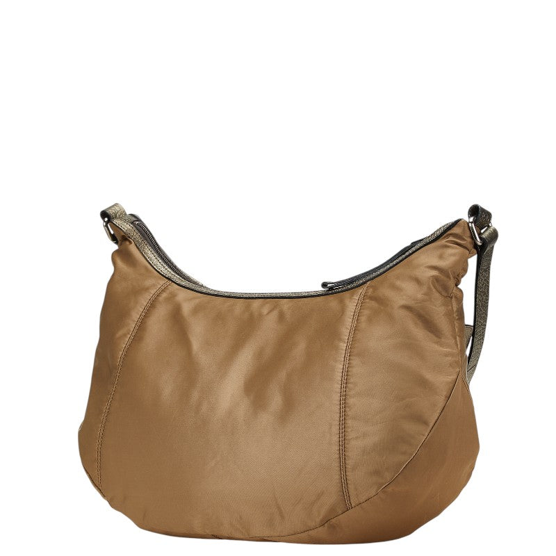 Burberry Logo Plate Nylon Leather Shoulder Bag