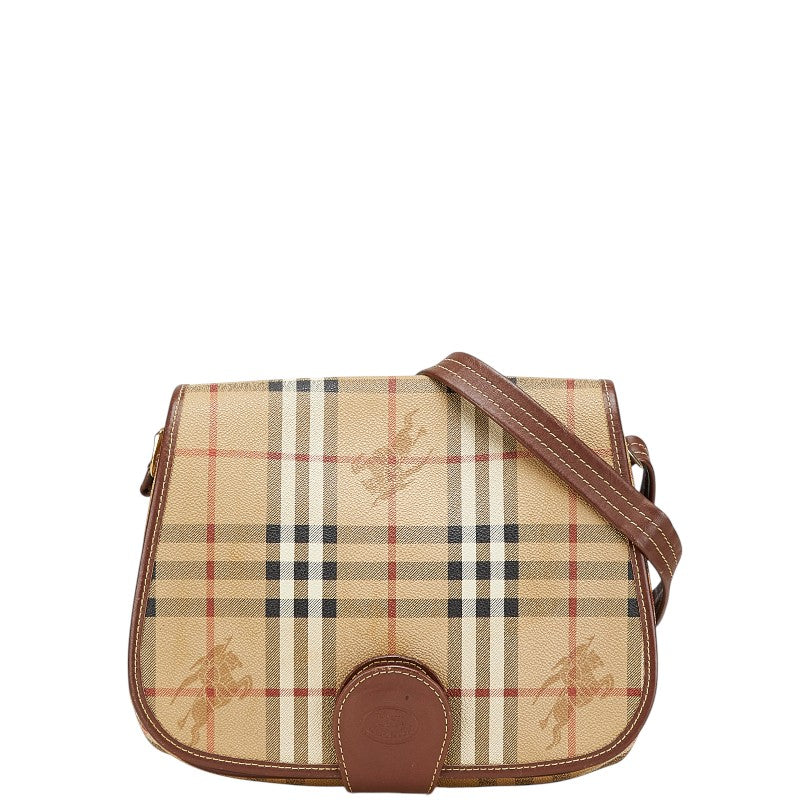 Burberry Nova Check Shadow Horse PVC Leather Shoulder Bag