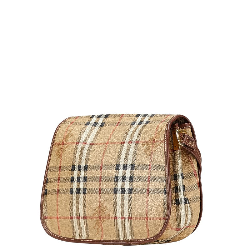 Burberry Nova Check Shadow Horse PVC Leather Shoulder Bag