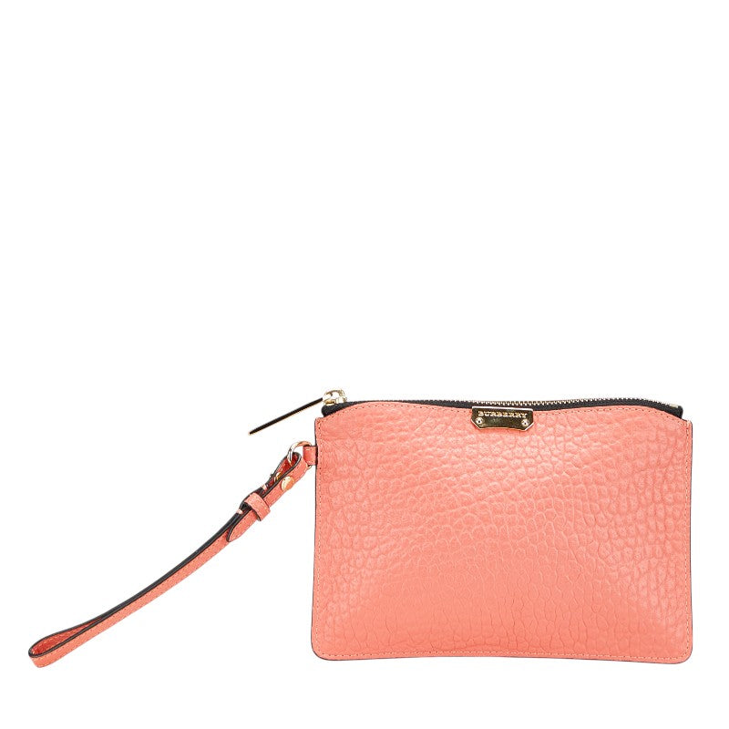 Burberry Logo Leather Clutch Bag