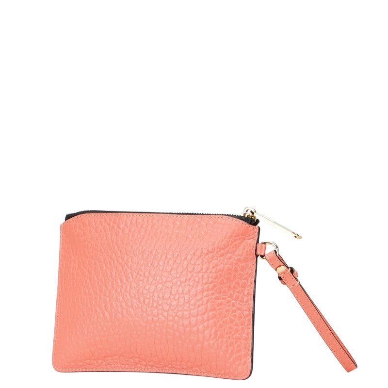 Burberry Logo Leather Clutch Bag