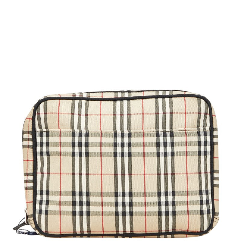 Burberry Nova Check Canvas Clutch Bag
