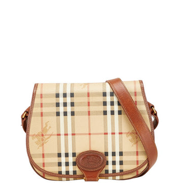 Burberry Nova Check Shadow Horse PVC Leather Shoulder Bag
