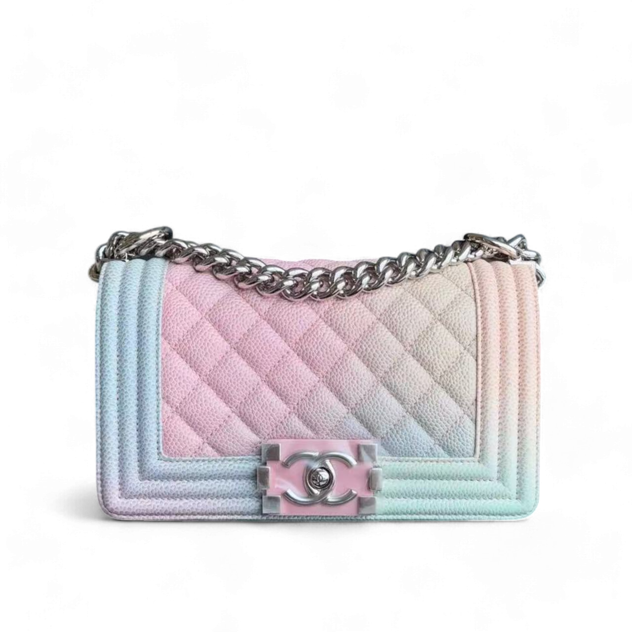 *Un* Chanel Boy Small Bag - Caviar Quitled Rainbow Calfskin Series 25
