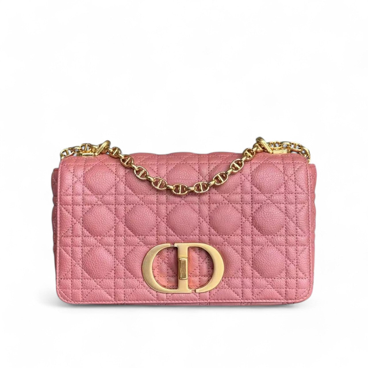 *Un* Dior Caro - Medium Cannage Calfskin Pink Gold Hardware