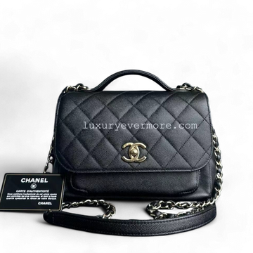 *Full Set with Receipt* Chanel Business Affinity - Medium Caviar Quilted Calfskin Black Gold Hardware Series 26