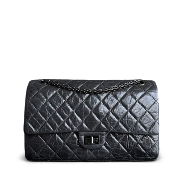 Chanel 2.55 Reissue 226 - Metallic Aged Calfskin Black Ruthenium Silver Hardware Series 19