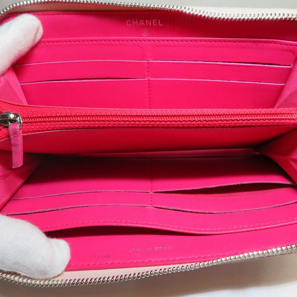 Chanel Camellia Round Zip Wallet