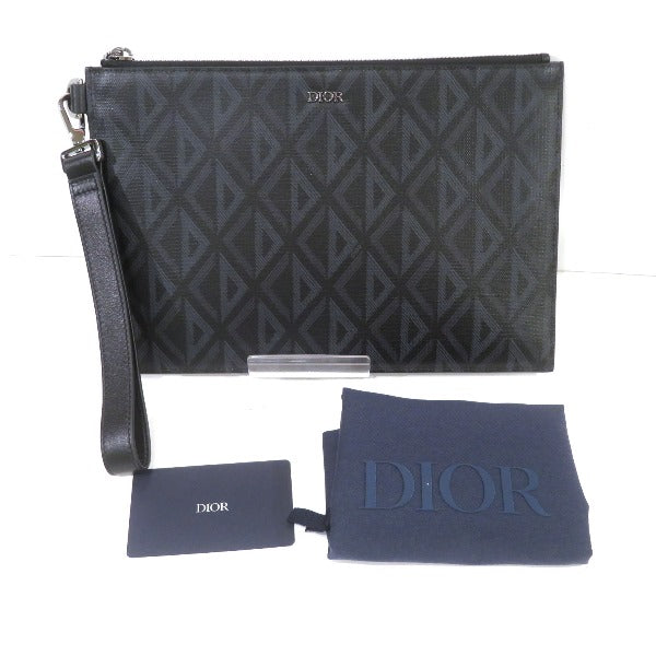 Dior DC Diamond Coated Canvas Clutch Bag