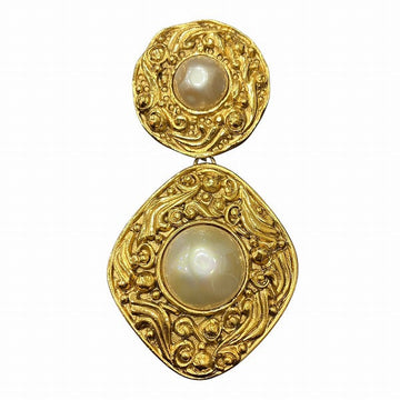 Chanel Rhombus Faux Pearl Brooch