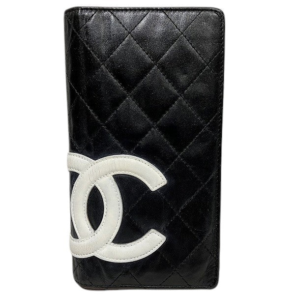 Chanel Cambon Line Leather Long Wallet