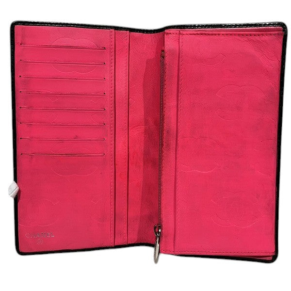 Chanel Cambon Line Leather Long Wallet