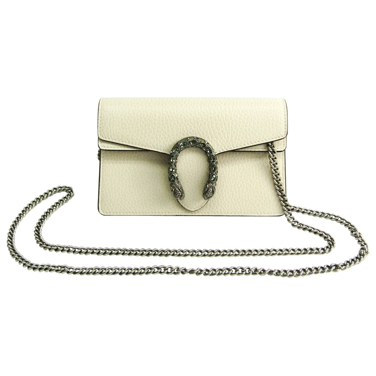 Gucci dionysus white leather handbag