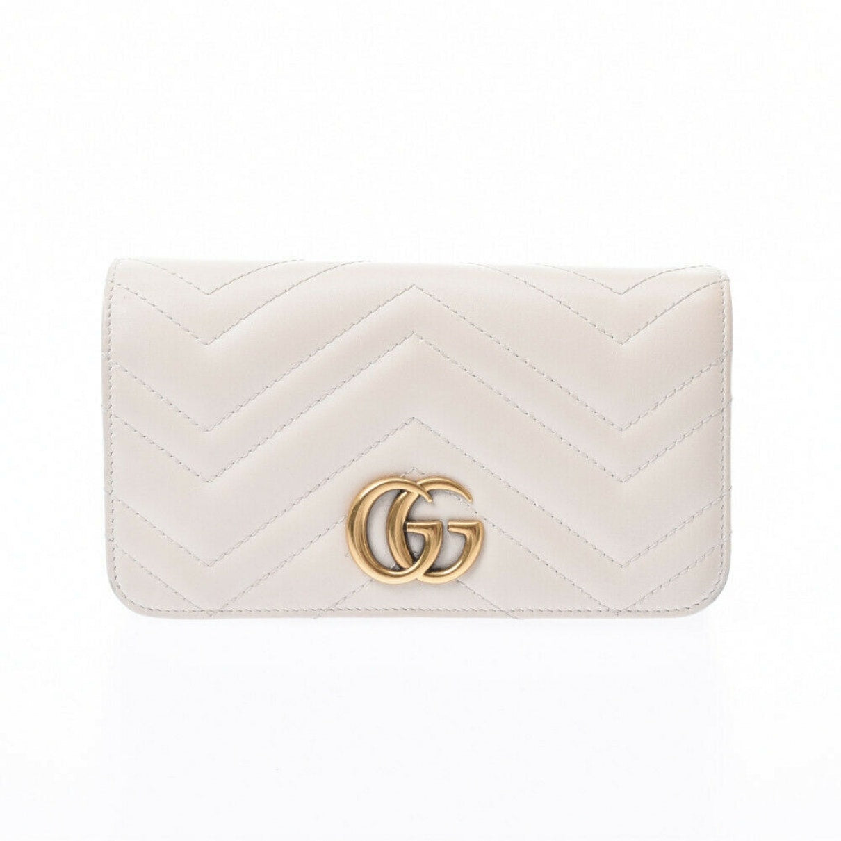 Gucci marmont white leather handbag