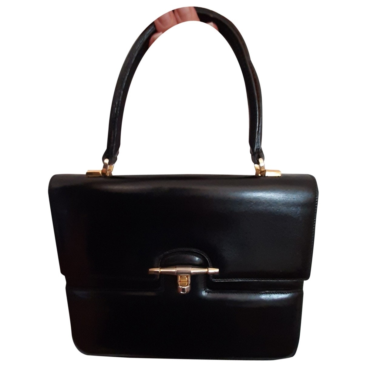 Gucci black leather handbag