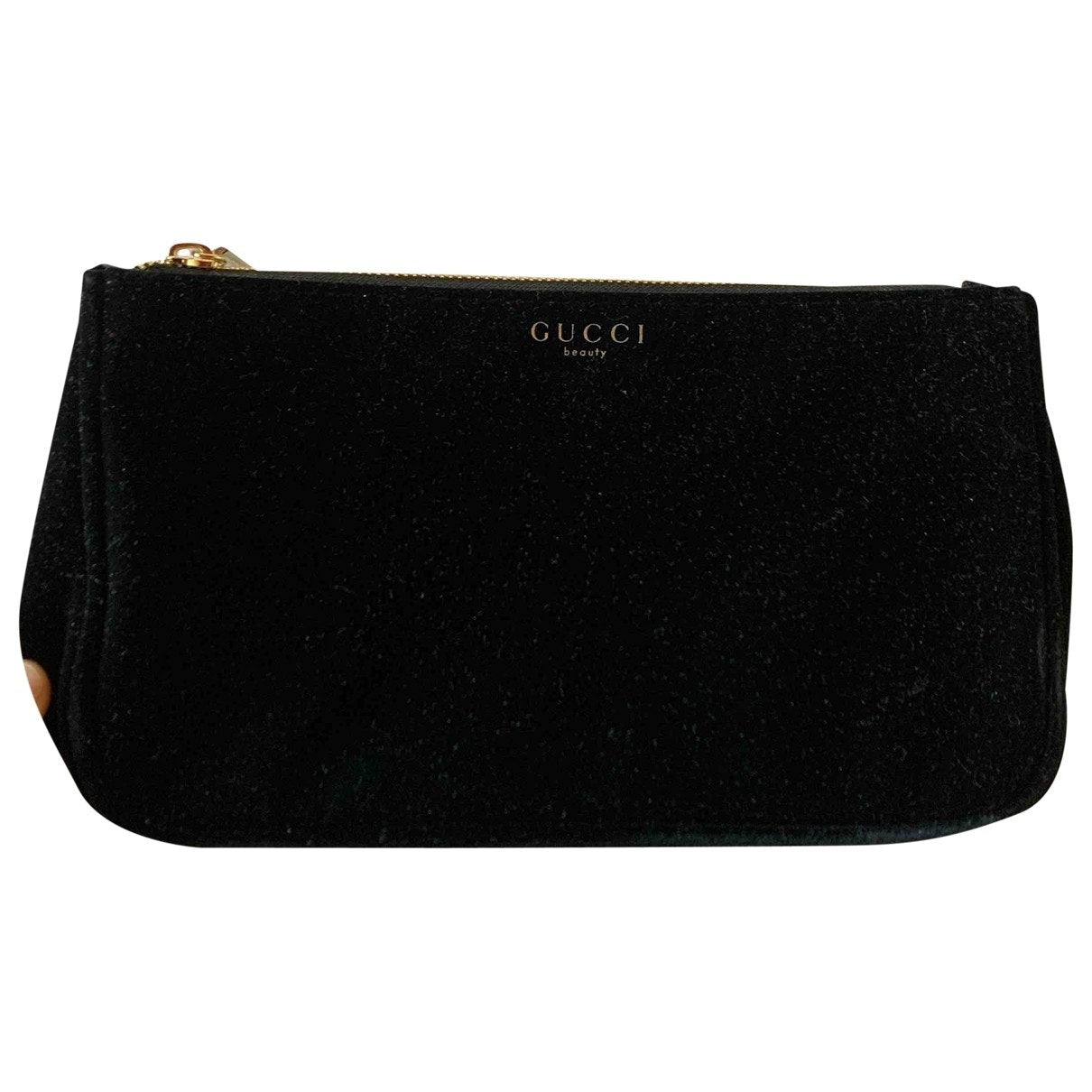 Gucci black velvet clutch bag