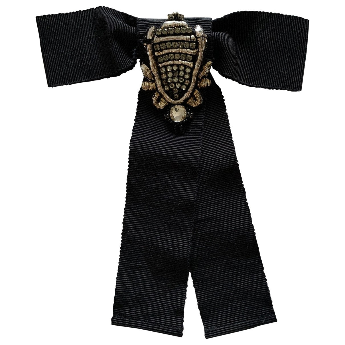 Gucci black cloth pins & brooches