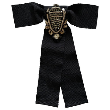 Gucci black cloth pins & brooches