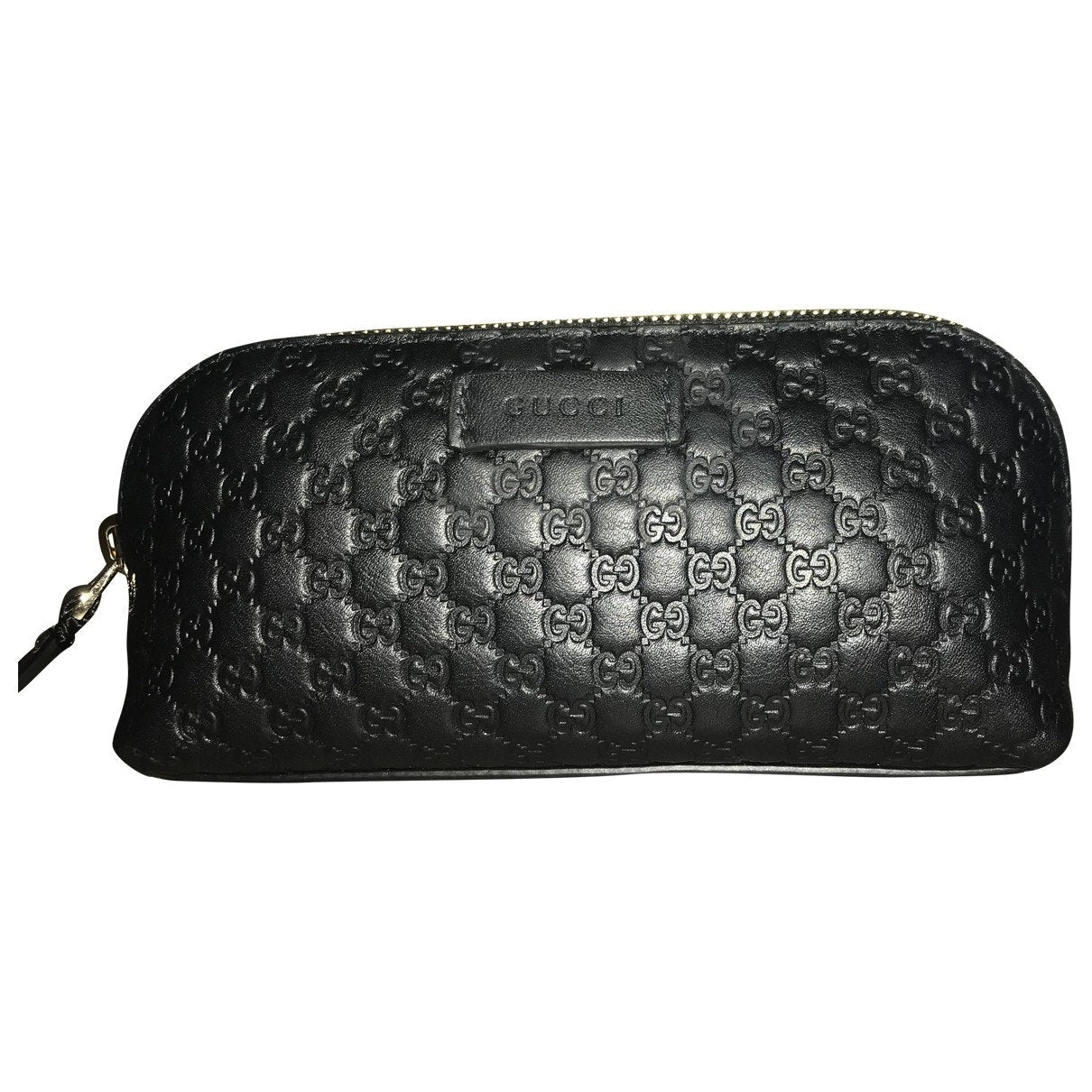 Gucci black leather travel bag