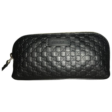 Gucci black leather travel bag